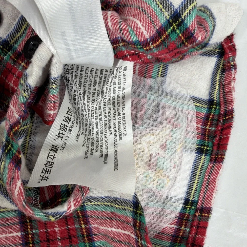 Disney Mickey Mouse Pluto‎ Dog Apparel Plaid Pajamas Xs